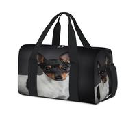 Sac de sport avec motif chien Fox Terrier - Imprimé chien - Sac fourre-tout pour le w nd - Sac fourre-tout décontracté pour le voyage et la gym - Pour enfants, filles, garçons, femmes et hommes