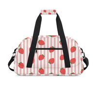 Sac de sport avec motif fruits et citrons - Petit sac fourre-tout de voyage pour entraînement de nuit, gymnastique, danse et ballet, Motif fruits et fraises, 18.9 x 8.7 x 10.6 in, Sacs polochons
