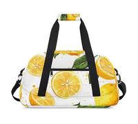 Sac de sport avec motif fruits et citrons - Petit sac fourre-tout de voyage pour entraînement de nuit, gymnastique, danse et ballet, Fruits Citron Décor, 18.9 x 8.7 x 10.6 in, Sacs polochons