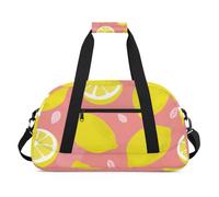 Sac de sport avec motif fruits et citrons - Petit sac fourre-tout de voyage pour entraînement de nuit, gymnastique, danse et ballet, Fruits Citrons Texture, 18.9 x 8.7 x 10.6 in, Sacs polochons
