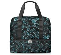 Sac de sport avec motif manette de jeu pour femmes et hommes Kirls Garçons Filles 21 L Sac fourre-tout séparé pour voyage, gym, yoga, couleur, Big, Organiseur de sac