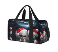 Sac de sport avec motif Père Noël Aliens Vaisseau spatial Weekend Sac fourre-tout décontracté Voyage Gym Sac de sport pour enfants filles garçons femmes hommes