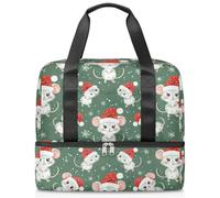 Sac de sport avec motif souris de Noël pour femmes, hommes, garçons et filles, 21 L, sac fourre-tout séparé pour voyage, gym, yoga, couleur, Big, Organiseur de sac