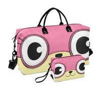 Sac de sport avec motif tête de chat mignon jaune violet décoratif avec sangle réglable pour la randonnée multifonction bolso de Mano para viajar en Avion