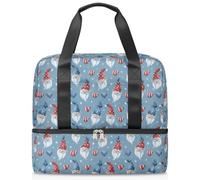 Sac de sport avec nains de juillet américain pour femmes, hommes, garçons et filles, 21 L, sac fourre-tout séparé pour voyage, gym, yoga, couleur, Big, Organiseur de sac