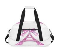 Sac de sport avec nœud papillon Tour Eiffel pour femmes, hommes, enfants, filles, garçons, pour la nuit, le week-end, le voyage, le sport, la gym, la pratique, couleur, 24 L, Organiseur de sac