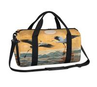 Sac de sport avec peinture de paysage japonais, grues, sac de week-end, sac de nuit, sac fourre-tout décontracté, sac de voyage, sac de sport pour enfants, filles, garçons, femmes, hommes