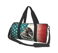 Sac de sport avec poche humide et compartiment à chaussures pour homme et femme Motif flamant rose ananas, Drapeau américain mexicain, Taille unique, Sac de voyage