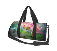 Sac de sport avec poche humide et compartiment à chaussures pour homme et femme Motif flocon de neige Bleu, Esprit du lotus, Taille unique, Sac de voyage