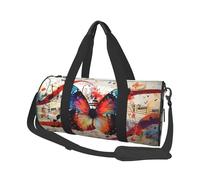 Sac de sport avec poche humide et compartiment à chaussures pour homme et femme Motif schnauzer, Musica Papillon, Taille unique, Sac de voyage
