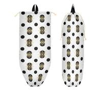 Sac de sport avec poches à fermeture éclair pour homme, shopping, yoga, Noël, flocons de neige noirs, blancs, dorés, pois