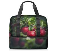Sac de sport avec pommes fruitées pour femmes, hommes, garçons et filles, 21 L, sac fourre-tout séparé pour voyage, gym, yoga, couleur, Big, Organiseur de sac