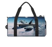 Sac de sport avions de combat pour homme et femme - Grand sac de voyage avec compartiment à chaussures pour l'entraînement, style, taille unique, Style :, Taille unique