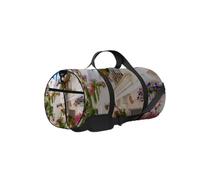 Sac de Sport Blanc Scenic Sight Little Town Sac fourre-Tout Sac de Sport étanche avec bandoulière Fermeture éclair 2 Poches latérales pour Homme et Femme, Sac à bandoulière de Voyage et de Rangement.