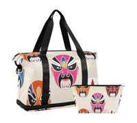 Sac de sport chinois unique avec sangle réglable pour le maquillage du visage, l'opéra de Pékin, la gym, le sport, Maquillage facial chinois unique Opéra de Pékin, 1 size