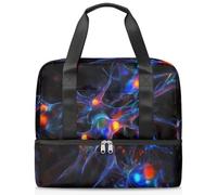 Sac de sport coloré à motif artistique pour femmes, hommes, Kirls, garçons, filles, 21 L, sac fourre-tout séparé pour voyage, gym, yoga, couleur, Big, Organiseur de sac