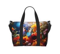 Sac de sport coloré avec imprimé Garden1 pour femme, sac de week-end, sac à bandoulière pour femme et homme, noir, One Size