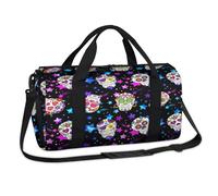 Sac de sport coloré avec motif étoile et tête de mort, sac de w nd, sac fourre-tout décontracté pour voyage, gym, sac de sport pour enfants, filles, garçons, femmes, hommes