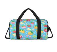 Sac de sport coloré Ctrawberry mignon avec compartiment à chaussures pour la nuit, le w nd, le voyage, la gym, l'organisateur de bagages pour femmes, hommes, enfants, filles, garçons