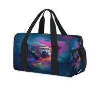 Sac de sport coloré en forme de gorille psychédélique pour enfants, filles, garçons, femmes, hommes, pour la nuit, le w nd, sac de voyage, sac de sport décontracté