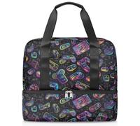 Sac de sport coloré pour femmes, hommes, Kirls, garçons et filles, 21 L, sac fourre-tout séparé pour voyage, gym, yoga, couleur, Big, Organiseur de sac