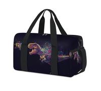 Sac de sport coloré T-rex dinosaure pour enfants, filles, garçons, femmes, hommes, pour la nuit, le week-end, sac de voyage, sac de sport décontracté