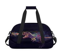 Sac de sport coloré T-rex dinosaure pour femmes, hommes, enfants, filles, garçons, pour la nuit, le week-end, sac de voyage, sac de sport de 24 L, sac de sport sac de sport, sac de transport