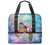 Sac de sport coloré tortue océan pour homme et femme, sac de voyage avec compartiment à chaussures, grande capacité, sac de nuit, pour fitness, yoga, natation, week-end