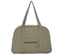 Sac De Sport Composite Fabric Large Capacity Tote Bag Solid Color Zipper Versatile Fashion Handbag Soft Popular Shoulder pour Les Voyages(Green)