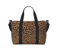 Sac de sport cool motif léopard guépard pour voyage - Sacs de voyage légers en Oxford pour articles personnels pour femmes, sacs de sport idéaux pour homme, Noir , Taille unique