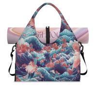 Sac de sport Crane Japon avec compartiment à chaussures Sac de week-end Sac fourre-tout pour salle de sport, yoga, voyage, couleur, L, Sac de voyage