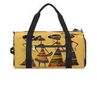Sac de sport créatif de culture africaine pour femme et homme avec compartiment à chaussures étanche Sac de voyage Sac de sport pour le sport, les gymnases, le yoga, Culture africaine créative, Taille