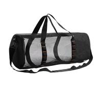 Sac de sport cylindrique en avec sangle réglable, grande capacité, organiseur d'équipement de plongée avec crochet intérieur pour fitness, et camping, Noir , Refer to description