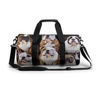 Sac de sport cylindrique léger pour homme et femme Motif bouledogues anglais 45 cm/22,9 cm/22,9 cm, Style :, 17.7in/9in/9in