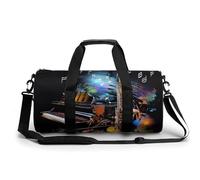 Sac de sport cylindrique léger pour homme et femme, pour saxophone et piano, pour basket-ball, football, week-end, 45 cm/22,9 cm/22,9 cm, Style :, 17.7in/9in/9in
