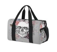 Sac de sport Day of The Dead avec imprimé tête de mort en sucre pour le week-end, sac fourre-tout, sac de sport décontracté pour enfants, filles, garçons, femmes, hommes