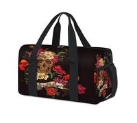 Sac de sport Day of The Dead - Motif tête de mort - Pour le week-end, le week-end, le voyage, la gym - Pour enfants, filles, garçons, femmes et hommes