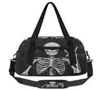 Sac de sport Day of The Dead pour enfants, garçons et filles, adolescents, motif tête de mort, sac de sport, sac de sport pour week-end, voyage, gymnastique, danse, ballet, multicolore