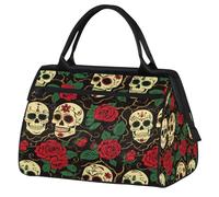 Sac de sport Day of The Dead Sugar Skull pour homme et femme - Sac de sport étanche - Sac de voyage léger pour le week-end