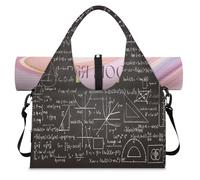 Sac de sport de formule mathématique pour homme et femme - Sac de week-end mathématiques avec compartiment à chaussures - Sac fourre-tout à bandoulière pour yoga, gym, voyage, couleur, L, Organiseur