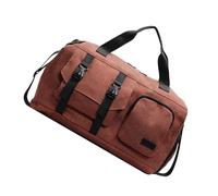 Sac de sport de grande capacité avec compartiment à chaussures et compartiment à chaussures, marron, Beauté de masse