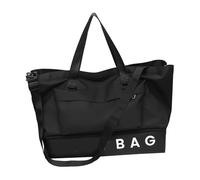 Sac de sport de grande capacité pour fitness, voyage, week-end, résistant à l'eau, pour les vacances, les voyages, grande capacité, bagage de fitness, gym, entraînement, sport, Noir pur, Taille unique