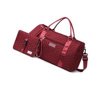 Sac de sport de grande capacité, sac de fitness, voyage, weekend, maman, pratique, pour la nuit, les vacances, les voyages, la maman, la gym, l'entraînement physique, le sport, Rouge, Taille unique