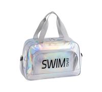 Sac de sport de grande capacité, sac de voyage, bagage de plage, fitness avec séparation sèche et humide, natation, fitness, voyage, entraînement simple, sac à main bagage à main, Argenté., Beauté de