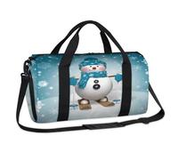 Sac de sport de Noël avec bonhomme de neige, flocon de neige, sac fourre-tout décontracté pour enfants, filles, garçons, femmes, hommes