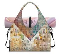 Sac de sport de table périodique chimie avec compartiment à chaussures Sac fourre-tout pour salle de sport, yoga, voyage, couleur, L, Sac de voyage