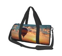 Sac de sport de voyage avec compartiment à chaussures, sac de sport léger pour la nuit, sac de week-end, montgolfière, coucher de soleil, yoga, gym, sport pour homme et femme