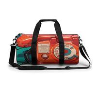 Sac de sport de voyage avec compartiment pour homme et femme, Angleterre UK Retro London Téléphones, 17.7in/9in/9in