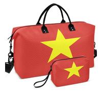 Sac de sport de voyage avec imprimé sur toute la surface - Forme convertible - Léger - Pour le rangement quotidien - Drapeau du Vietnam