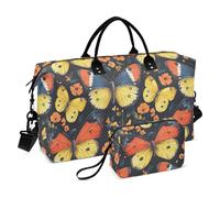 Sac de sport de voyage avec papillon et trousse de toilette pour le yoga - Multifonctionnel